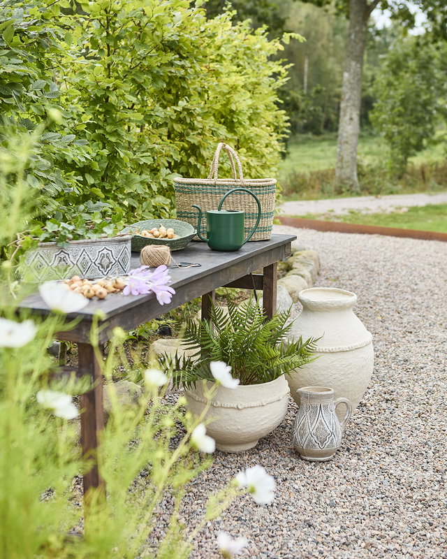 Handtillverkad väska i sjögräs