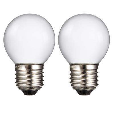 Klotlampa matt 15W E27 2-pack