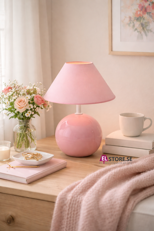 Carolin Bordslampa Ljusrosa