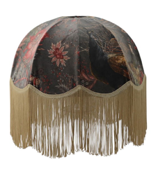 Peacock Takskärmar Guldfrans