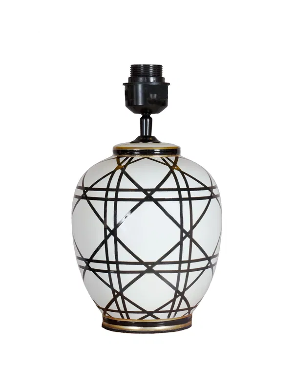 New York Lampfot H32 Svart/Vit