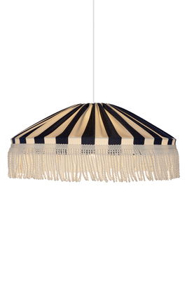 Capri taklampa 50 blå/vit frans