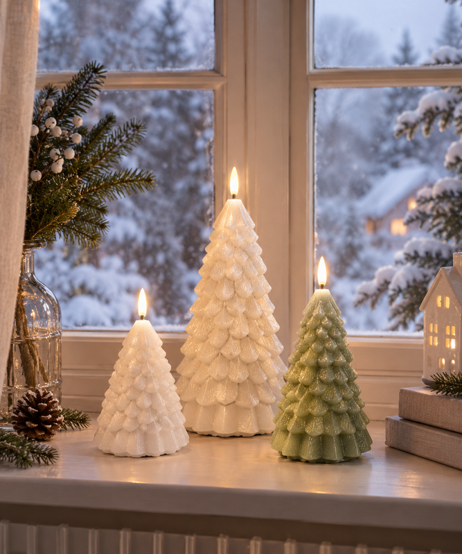 Julgranar LED-ljus - Vita julgranar