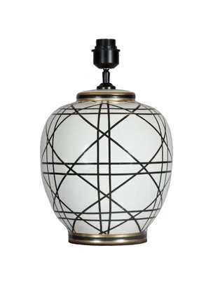 New York Lampfot H39 Svart/Vit