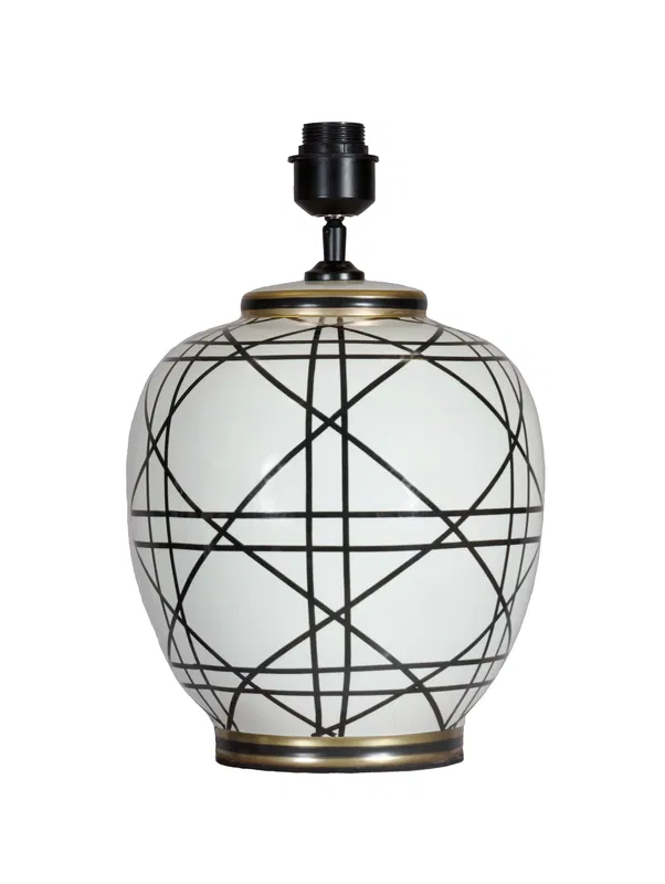 New York Lampfot H39 Svart/Vit