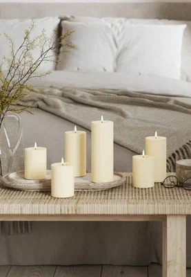 Krämvita Blockljus - Deluxe homeart
