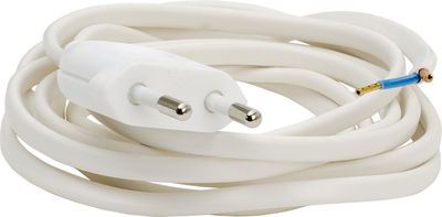 Armatursladd med EU-stickpropp 4m Vit