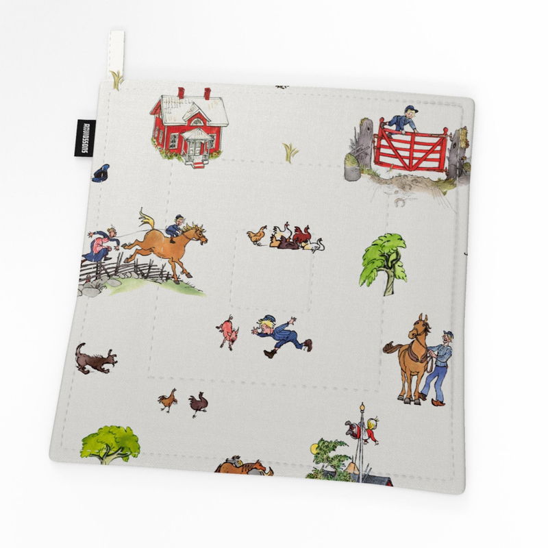 Emil i Katthult Grytlapp 22x22cm Offwhite