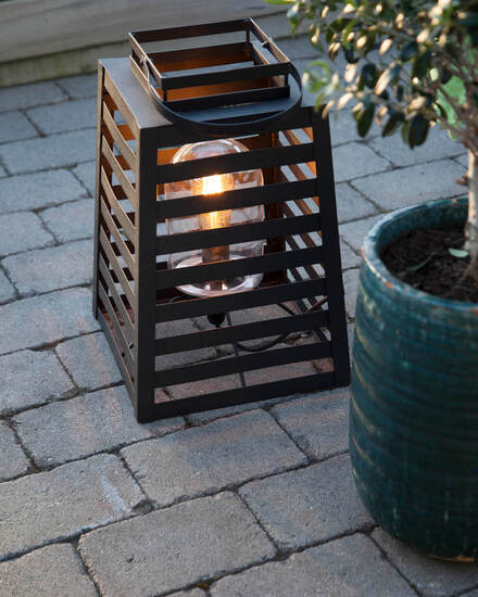 Yankton Bord/Golvlampa IP44 Sandsvart