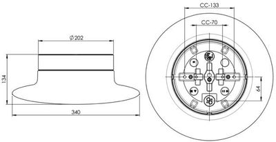 Cairo Large LED 3000K Plafonder