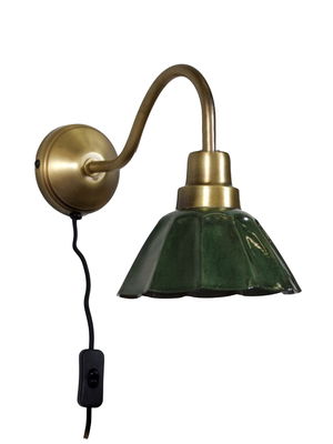 Ester vägglampa mörkgrön
