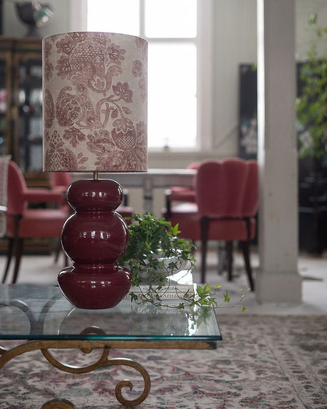 Sunshine Skärmar Cylinder Vinröd