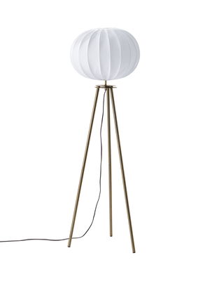 Base golvlampa tripod antikmässing