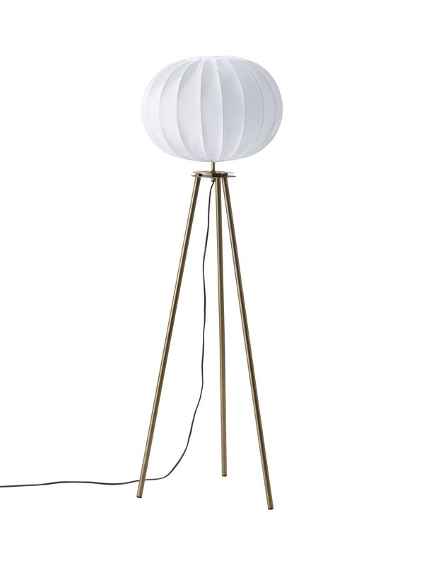 Base golvlampa tripod antikmässing