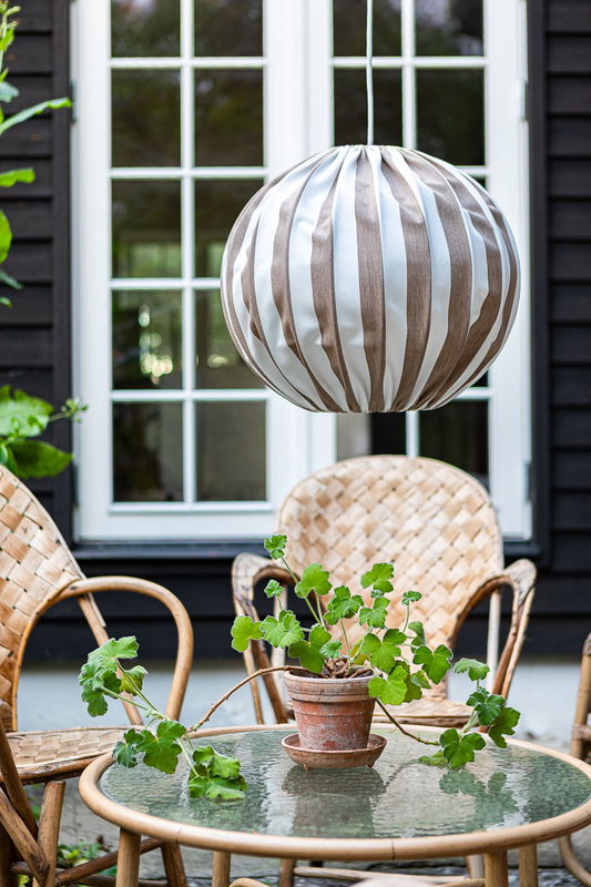 Capri Taklampa 45 Taupe/Vit