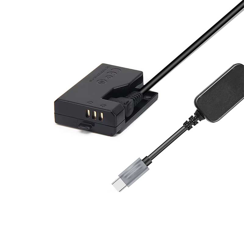 USB-C till Canon LP-E10 Dummy Battery Intelligent Kabel 1 meter