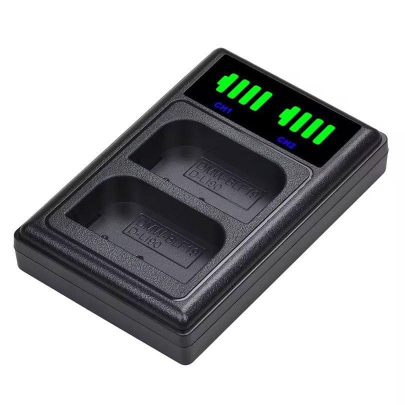 USB-C Laddare för 2 Canon LP-E17 kamerabatteri