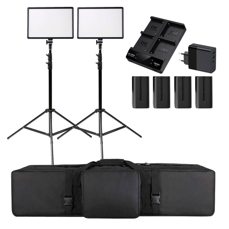 Batteridrivet ljuspaket på 100 Watt