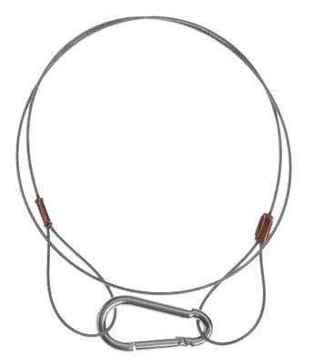 Vajer med karbinhake 81 cm (klarar 10 kg)