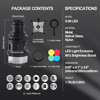 Optisk Snoot för LED S-80
