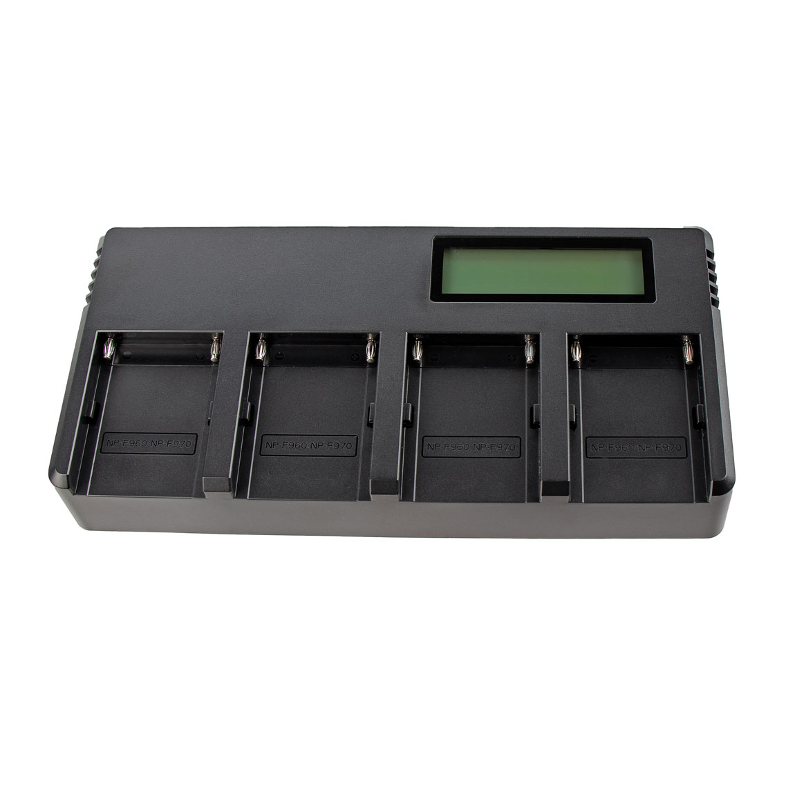 Snabbladdare för 4 st NP-F batterier AC