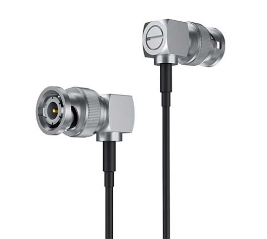 Högervinklad SDI Kabel 80cm Svart