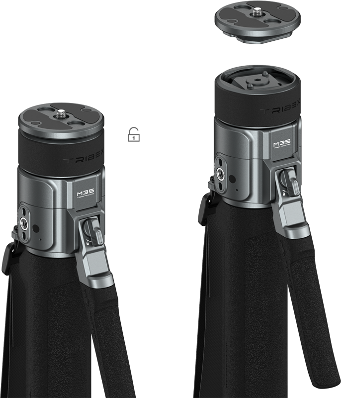 Potato Jet TRIBEX PRO X-Clutch Hydraulic Monopod Standard Version 6283