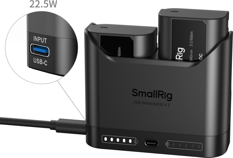 DMW-BLK22 Snabbladdare + batterier