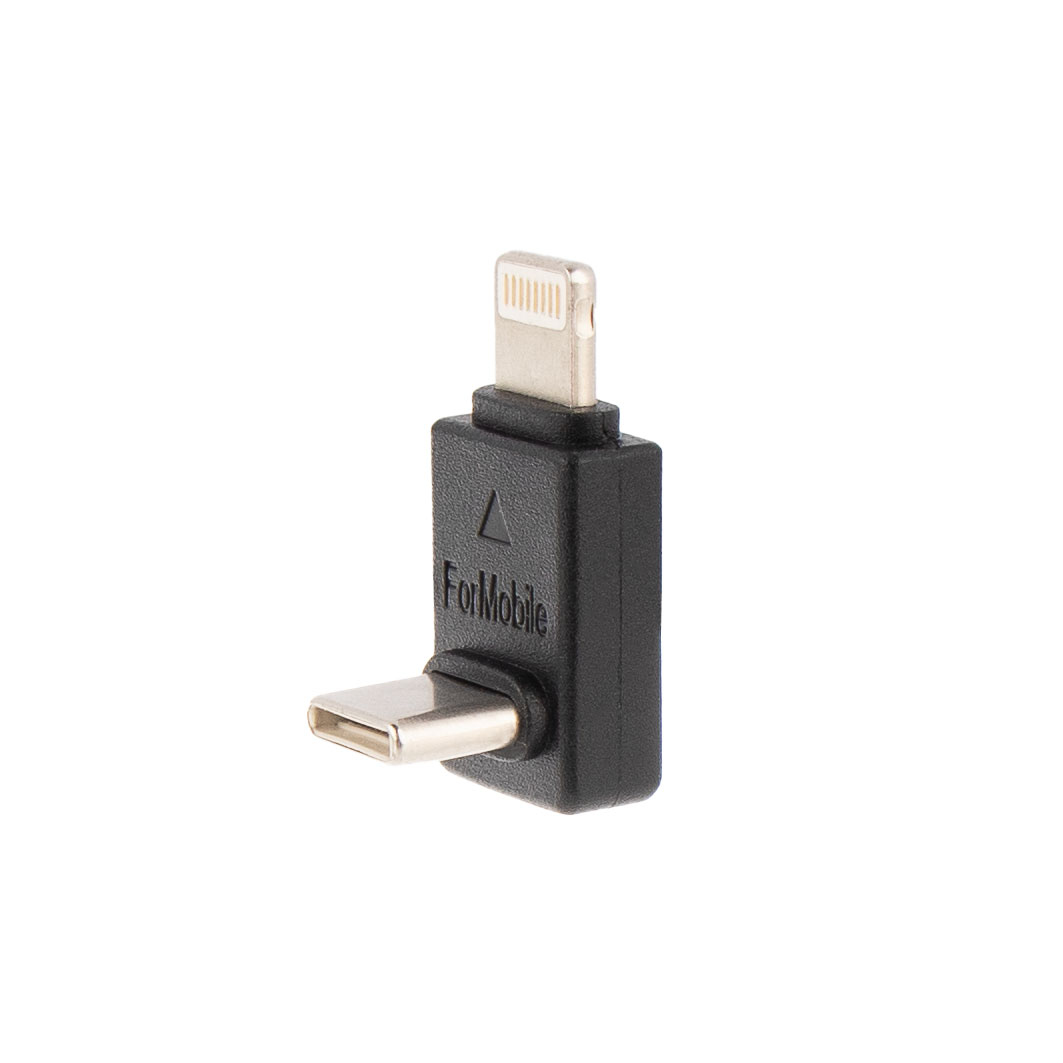 Vinklad iPhone adapter USB-C till Lightning