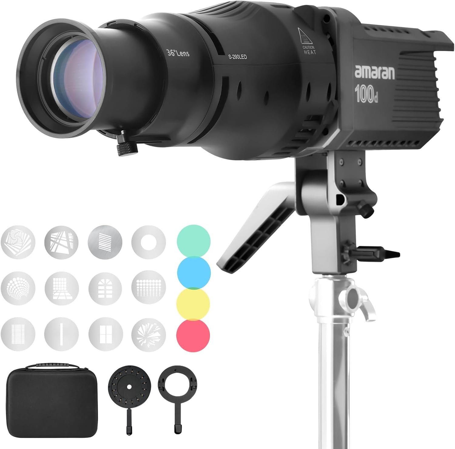 Optisk Snoot för LED + gobos + justerbar gobo-hållare