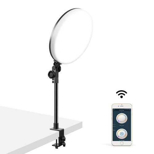 Rund LED-panel med 2 stativ