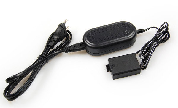 AC Adapter/dummy-batteri för Canon 550D, 600D