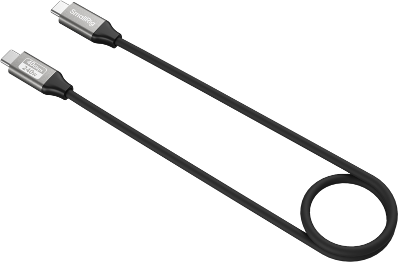 USB-C Datakabel rak 60cm 40Gbps + 240W + 8K