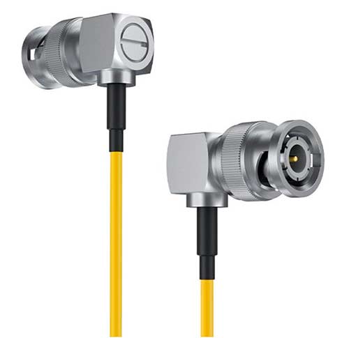 Högervinklad SDI Kabel 80cm Gul