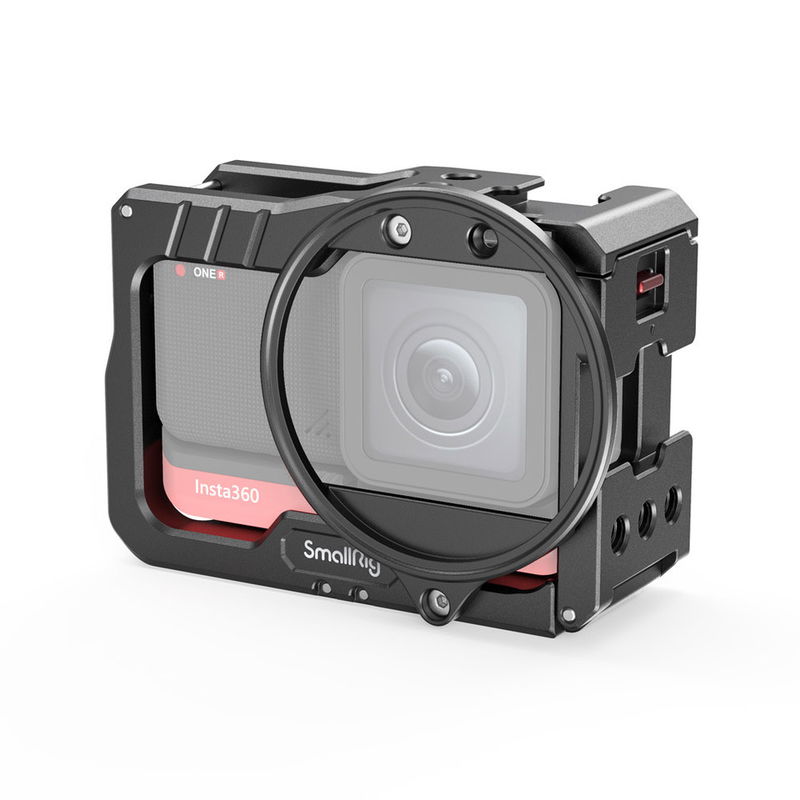 Vlogging Cage and 52mm Filter Adapter for Insta360 ONE R 4K Edition