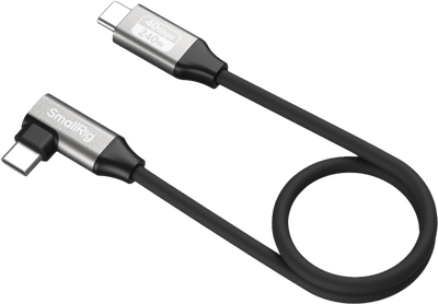 USB-C Datakabel rak till vinklad 60cm 40Gbps + 240W + 8K