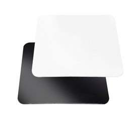 Set med 2 skivor för produktfoto svart vit (40 x 40 cm)