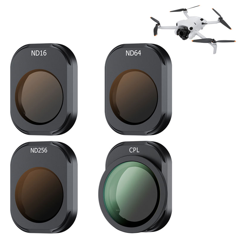 Filterset 4 delar för DJI Mini 4 Pro (ND16, ND64, ND256, CPL)