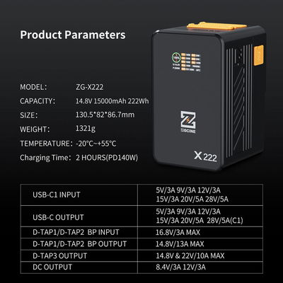 V-Mount Batteri 222Wh Orange