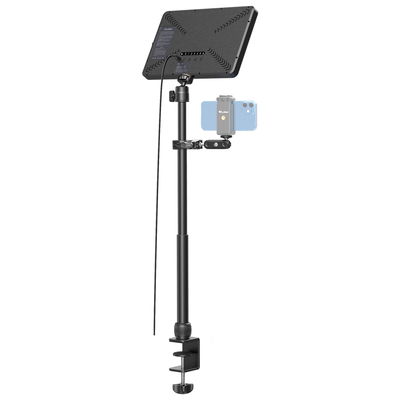 Kit med LED-panel, bordsstativ och kamerafäste