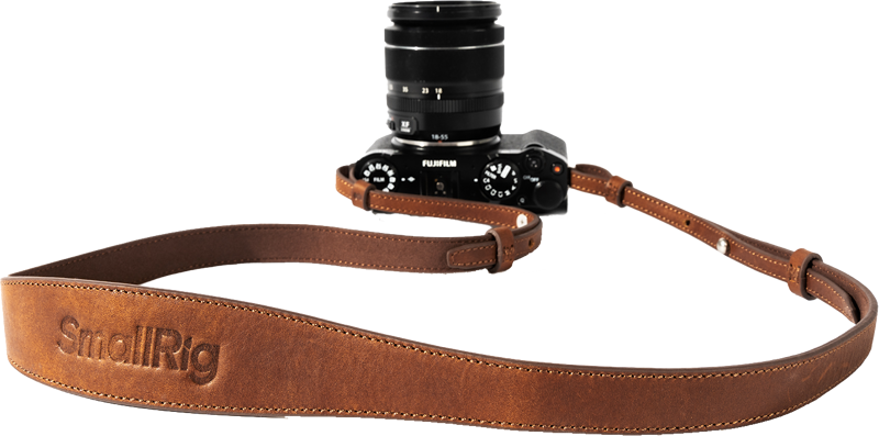 Leather Camera Shoulder Strap Brown