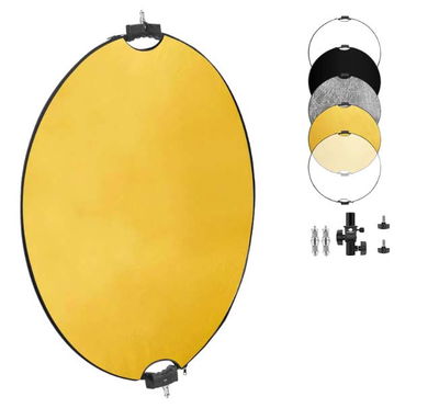 5 i 1 Reflexskärm med handtag och stativfäste 80 cm