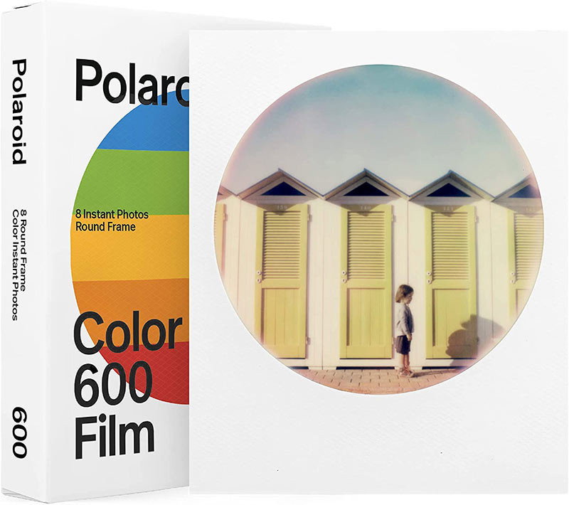 Färgfilm för Polaroid 600 som ger rund ram