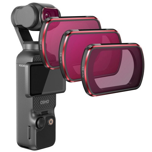 Filterset för DJI Osmo Pocket 4 & 3 med ND16, ND64 & ND256
