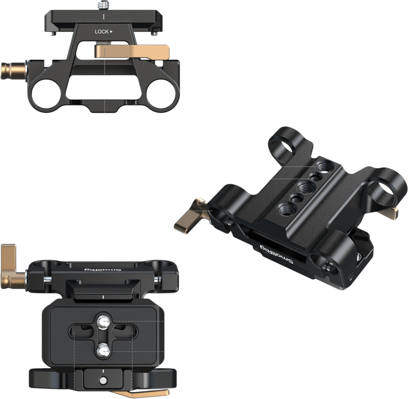 Arca-Type Baseplate 15mm Dual Rod Clamp