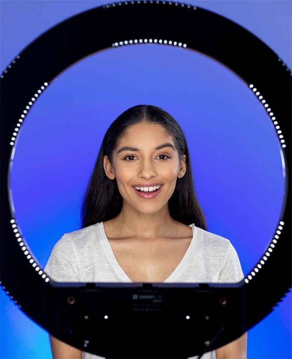 Selfiebelysning ringlight 50W med ställbar färgtemperatur