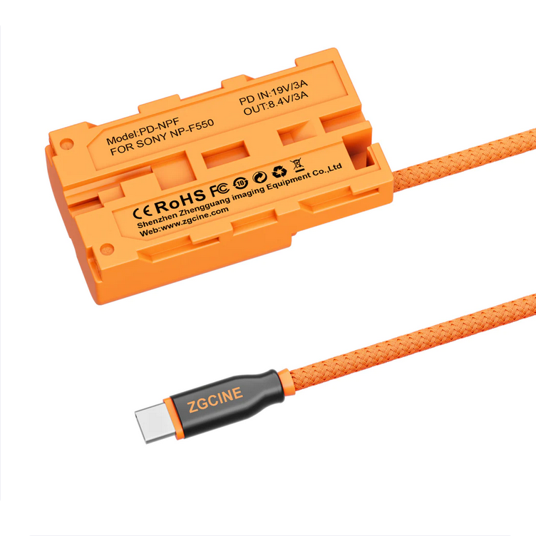 USB-C PD till Sony NP-F550 Dummy-Batteri