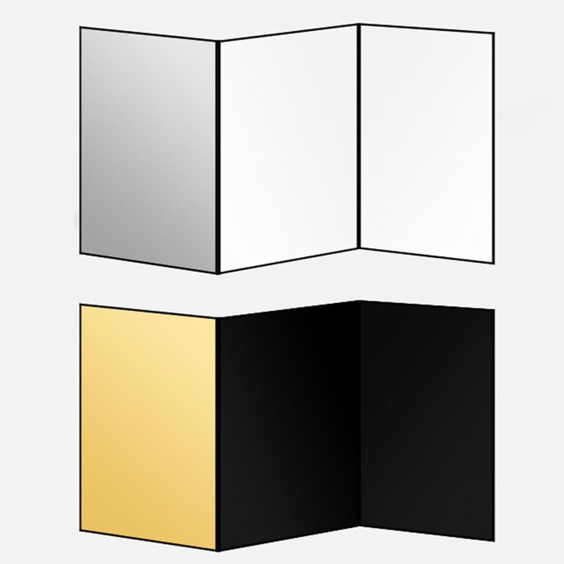 Vikbar skiva för produktfoto 4i1 silver / svart / vit / guld