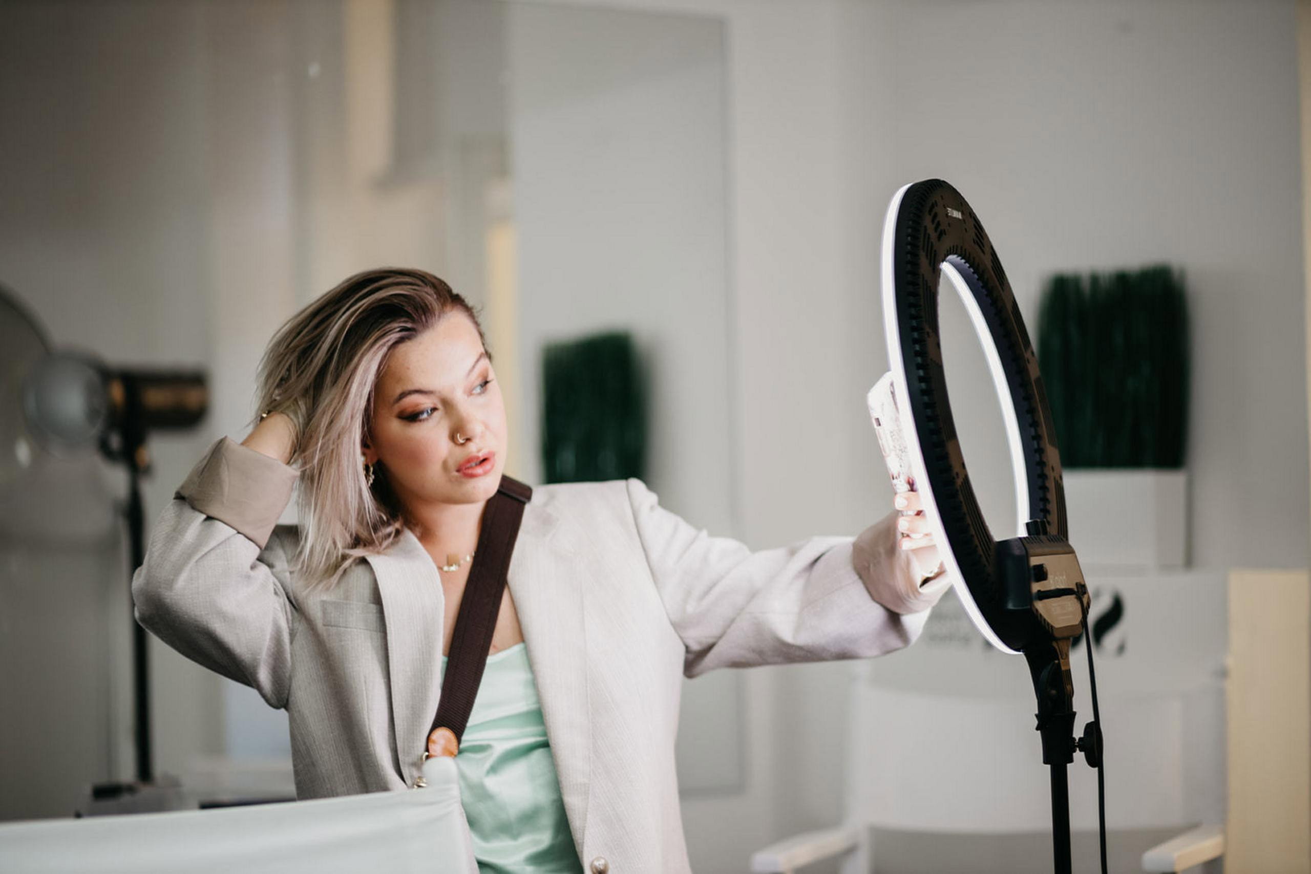 Godox LR160 Ring light med ställbar färgtemperatur