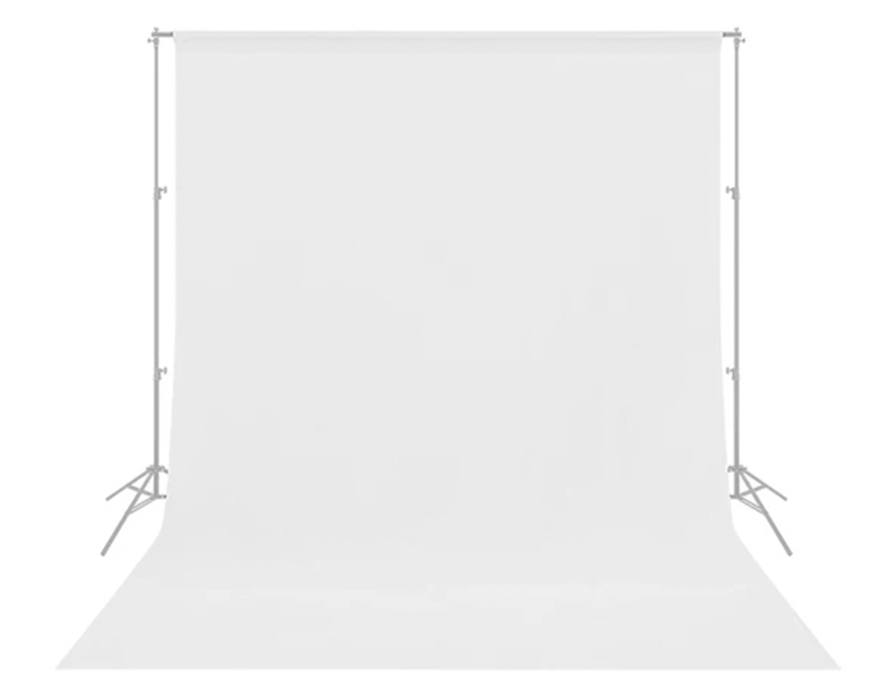Vit bakgrund i polyester (3 x 3 meter)
